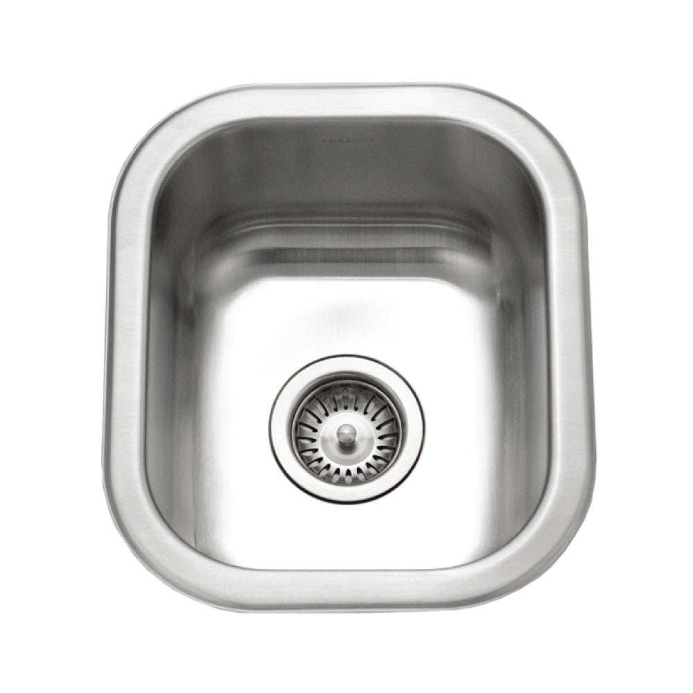 Houzer Club 13 inch Stainless Steel Undermount Small Bar and Prep Sink with Strainer - CS-1307-1