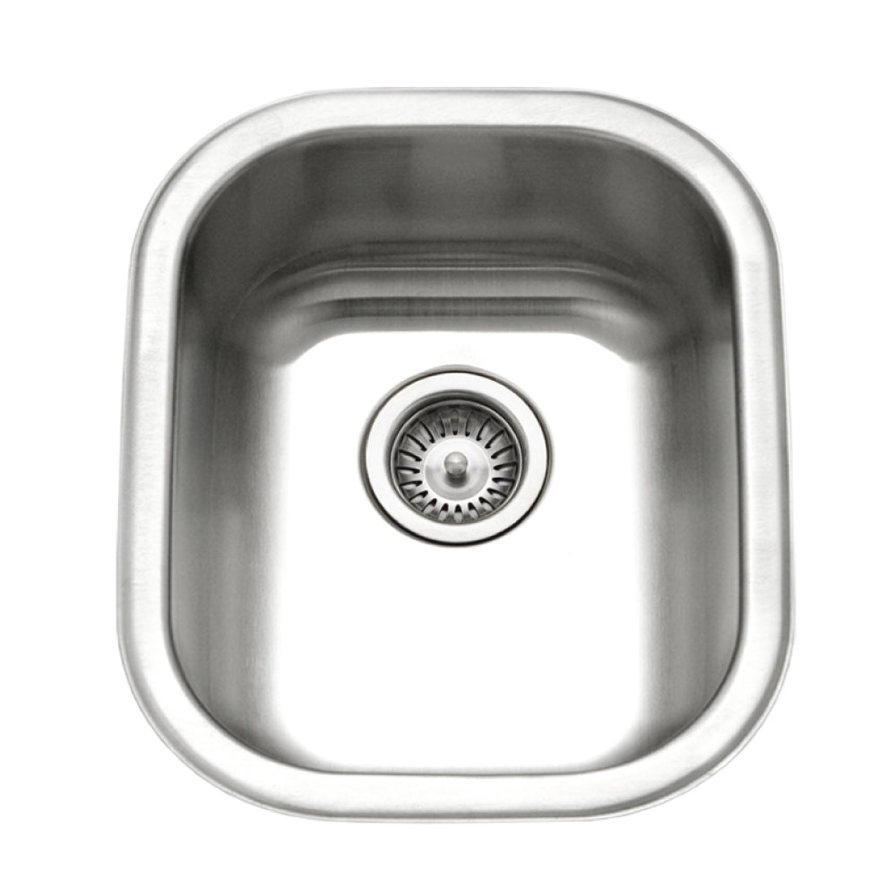 Houzer Club 14 inch Stainless Steel Undermount Medium Bar and Prep Sink with Strainer - CS-1407-1