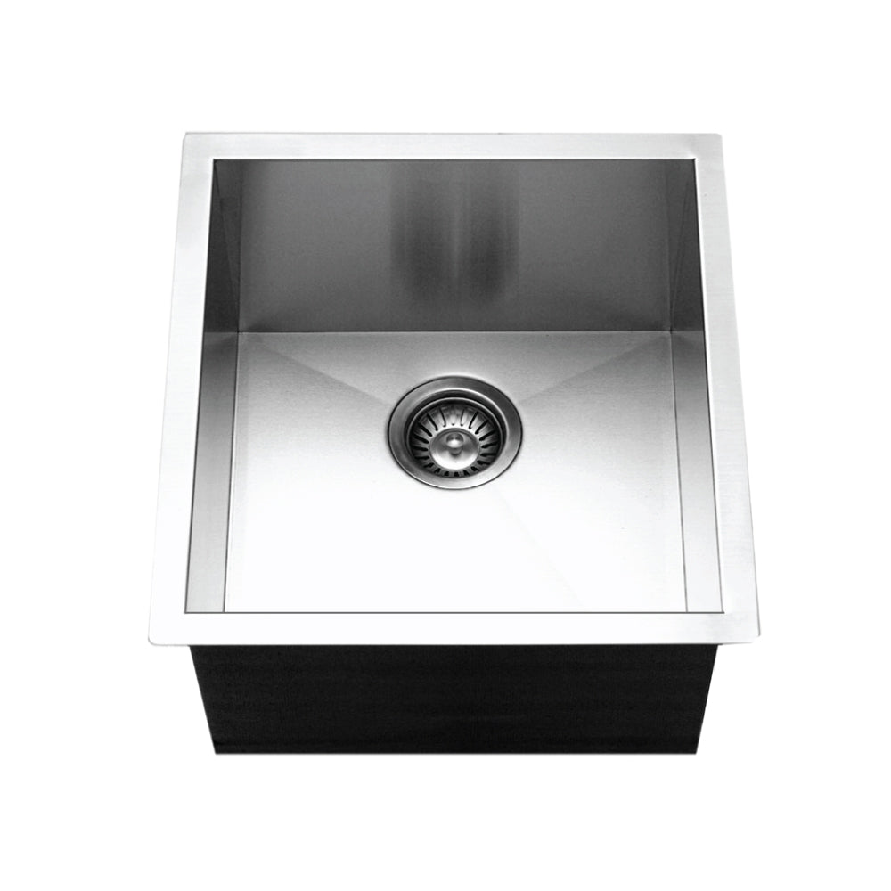 Houzer Contempo 17 inch Stainless Steel Undermount Single Bowl Bar Sink with Strainer & Grid - CTR-1700