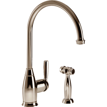 Houzer Kitchen Faucet – Exeter Traditional Brass Single Lever Faucet with Side Spray