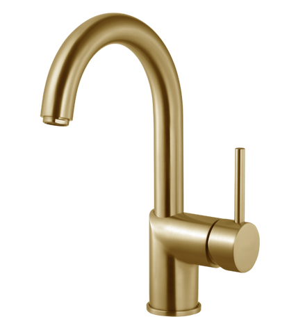 Houzer Bar Faucet – Contemporary Brass Gal Bar Faucet with High Rotating Spout Single Handle