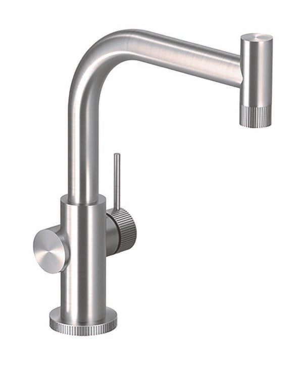 Houzer Bar Faucet – Knob Contemporary Bar Faucet in Brushed Stainless Steel