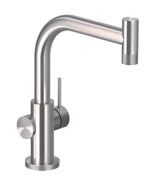 Houzer Bar Faucet – Knob Contemporary Bar Faucet in Brushed Stainless Steel