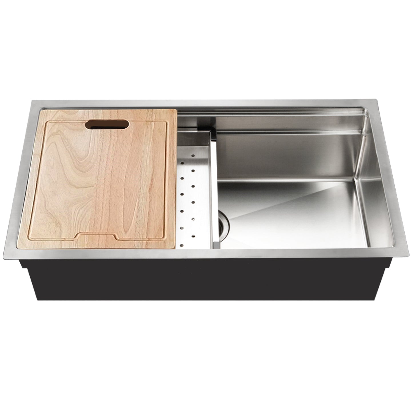Houzer 32 inch Novus 18 Gauge Stainless Steel Undermount Dual Platform Workstation Kitchen Sink with Accessories - NVS-5200