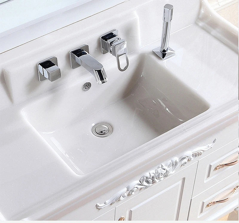 Elegant Bath Co. Widespread Tub Faucet Set with Handheld Shower – Deck/Wall Mounted, 4 Holes, Hot & Cold Mixer