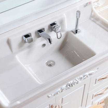 Elegant Bath Co. Widespread Tub Faucet Set with Handheld Shower – Deck/Wall Mounted, 4 Holes, Hot & Cold Mixer