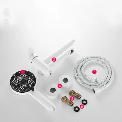 Tianview In-Wall Bathtub Faucet Set - Elegant Brass Hot & Cold Shower Mixing Valve with Luxurious Rain Shower