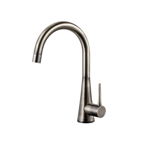Houzer Bar Faucet – Serenity Contemporary Brass Single Handle Bar Faucet in Pewter, Polished Chrome, Oil Rubbed Bronze, Matte Black, Graphite, Brushed Nickel, Brushed Brass