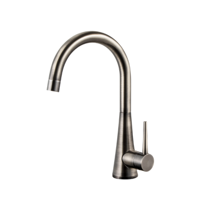 Houzer Bar Faucet – Serenity Contemporary Brass Single Handle Bar Faucet in Pewter, Polished Chrome, Oil Rubbed Bronze, Matte Black, Graphite, Brushed Nickel, Brushed Brass