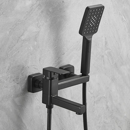 Tianview In-Wall Bathtub Faucet Set - Elegant Brass Hot & Cold Shower Mixing Valve with Luxurious Rain Shower